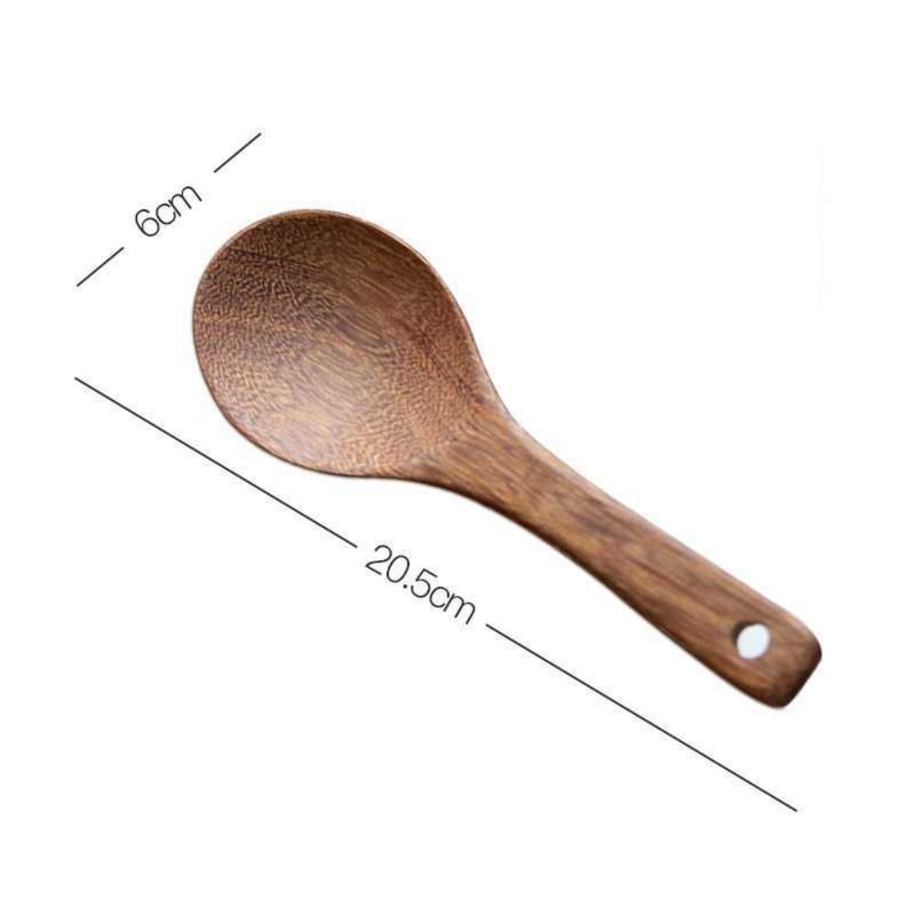 1pcs Wood Kitchenware Cooking Utensils Non-stick Cookware Spatula Strainer Shovel Spoon Wooden Handle Kitchen Cooking Tool: B