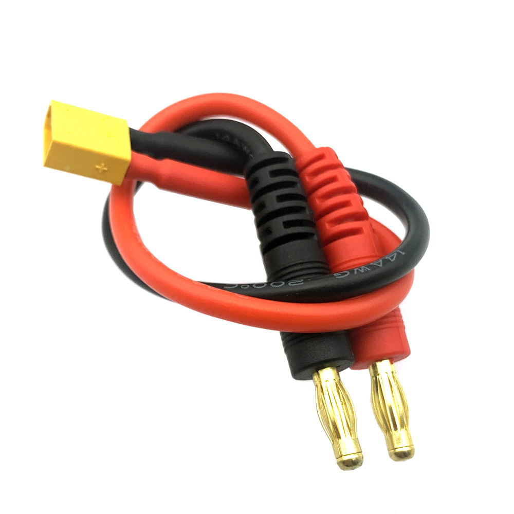 XT30/XT60 naar Banaanstekker Batterij Lipo Charge Connector 14AWG Voor Balanceren Batterij Hoge temperatuur Ultra Zachte Siliconen kabel