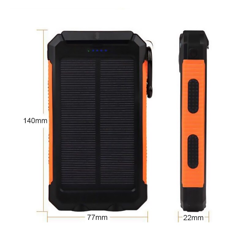 Solar Powerbank 20000 MAh PD20W Wasserdichtes Solar Ladegerät USB C Externer Akku Solarladegeräte Mit Outputs Power Bank Für Smartphones Tablets Und Mehr D3 Powerbank 20000