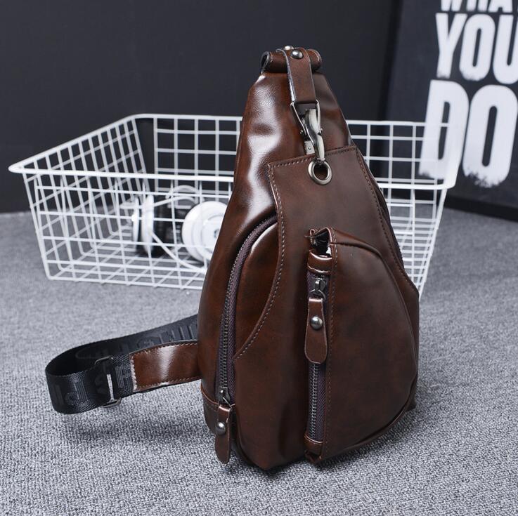 X-online 041717 heren crossbody tas heren messenger bag: Bruin