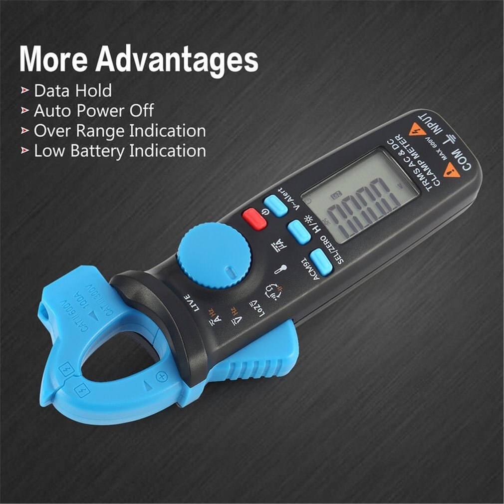 ACM91 Digital Clamp Meter True-RMS DC AC Current 100A 1mA Accuracy Ammeter Auto Range Multimeter Voltmeter DMM Tester