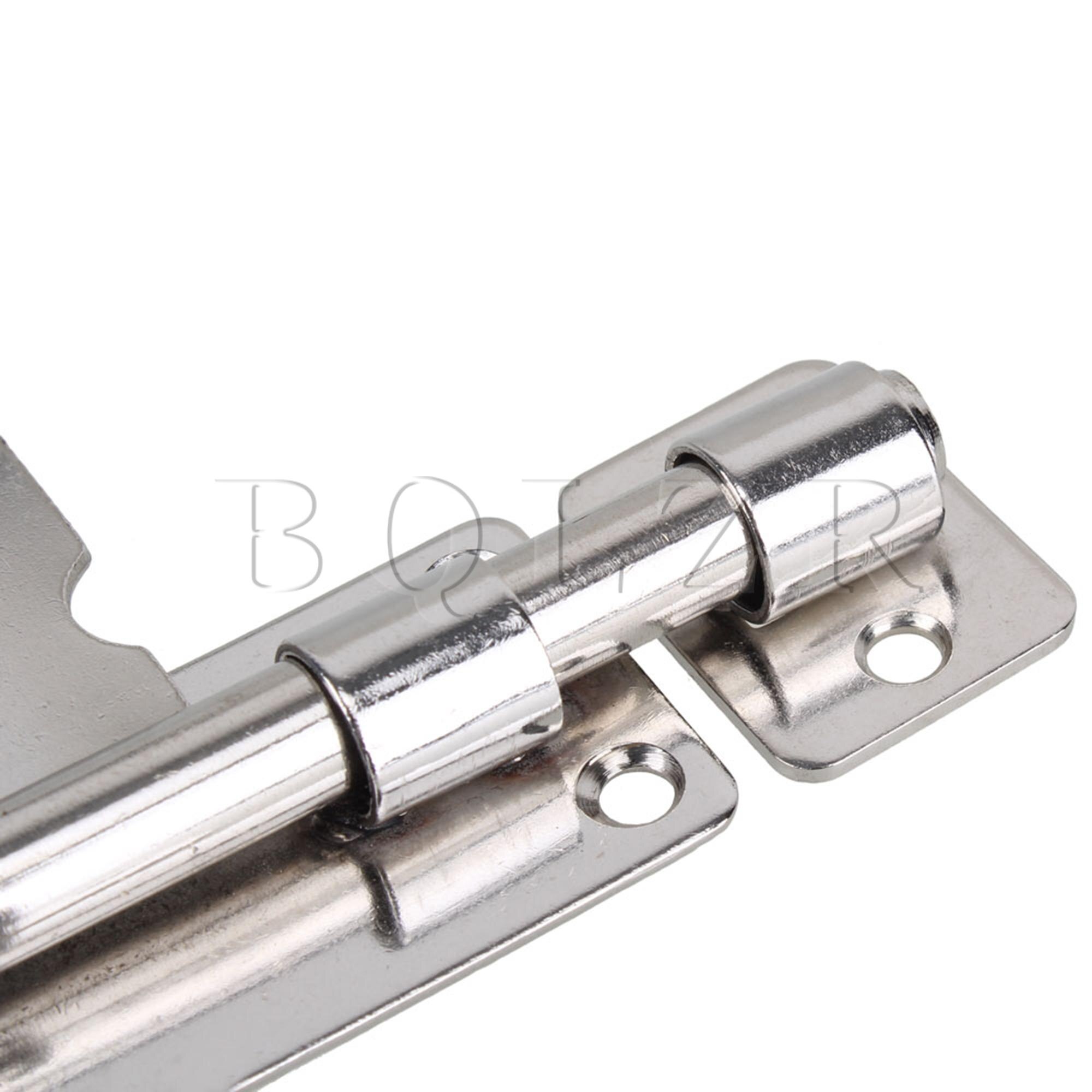 BQLZR Necked Barrel Bolt Hasp Cupboard Door Lock Stainless Steel Padlock Clasp 11.3cm