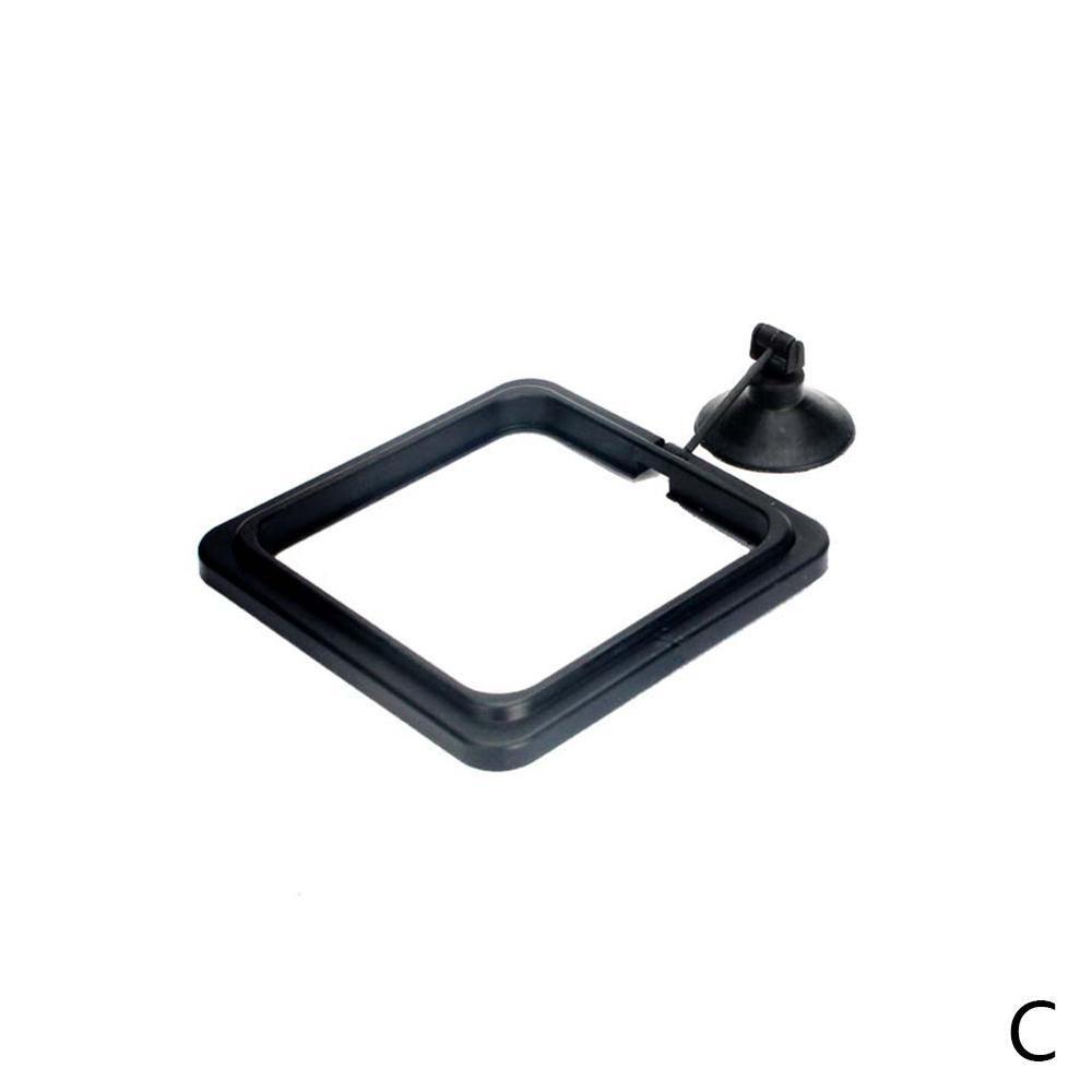 Fish Feeding Aquarium Fish Tank Ring Feeder Station Food Fish Supply Feeding Buoyancy Ring Floating Water Aquarium Plant Ci S9W5: Black Square