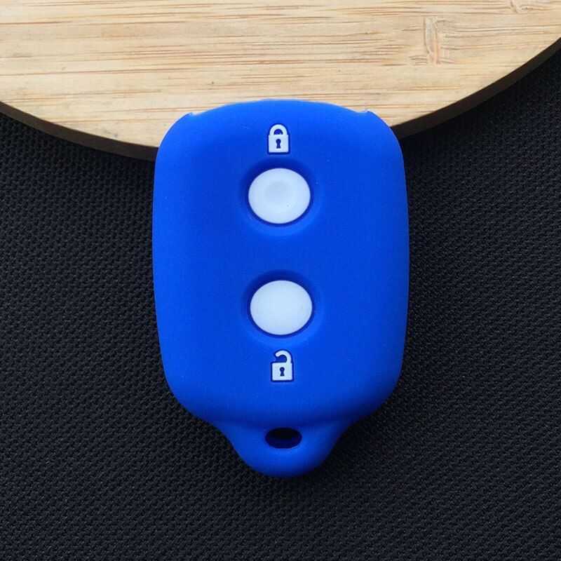 Key Cover Voor Daihatsu Terios 2 Siliconen Autosleutel Cover Beschermd Fob Shell Case Voor Avanza Rush Corolla Ipsum 2 knop Sleutel: Blauw