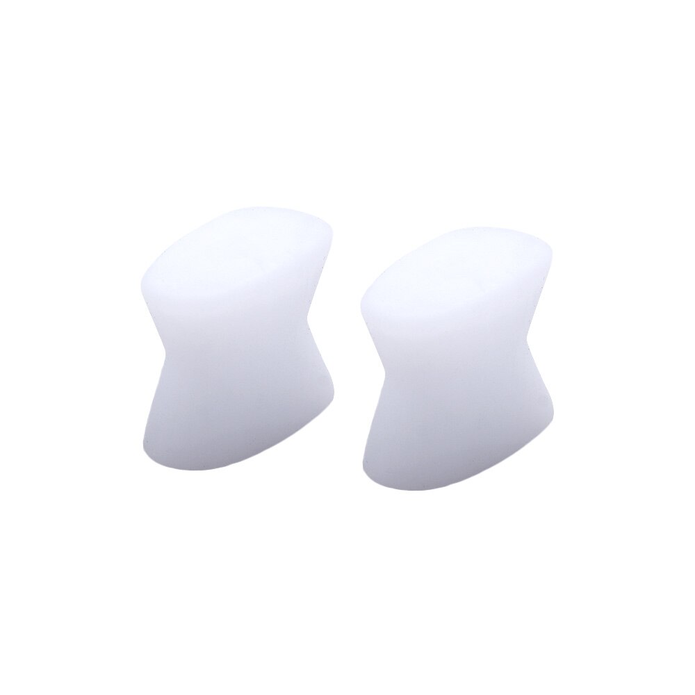 2Pcs Silikon Zehennagel Separatoren Teiler Teller Daumen Valgus Pediküre Corrector Fußpflege Bunion Knochen Daumen Valgus Schutz: White-M