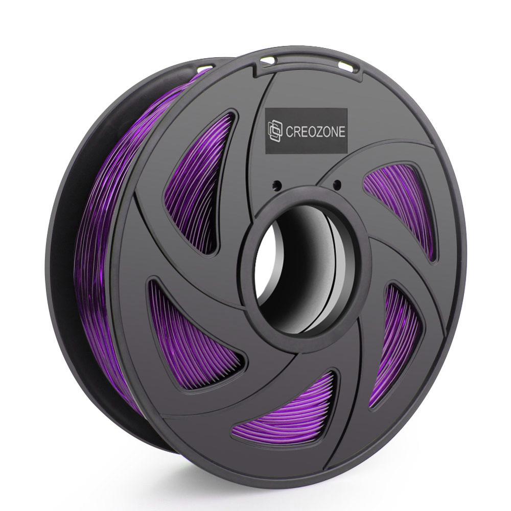CREOZONE Flexible 3D Printer Filament TPU Flex Plastic for 3D Printer 1.75mm 1KG 3D Printing Materials: Purple 