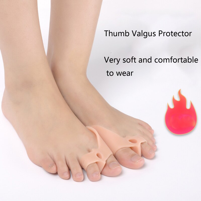 2Pcs Richter Siliconen Teen Duim Bunion Separator Corrector Dejuanete Gezondheid Protector Voor Hallux Valgus Voeten Pedicure Gereedschap