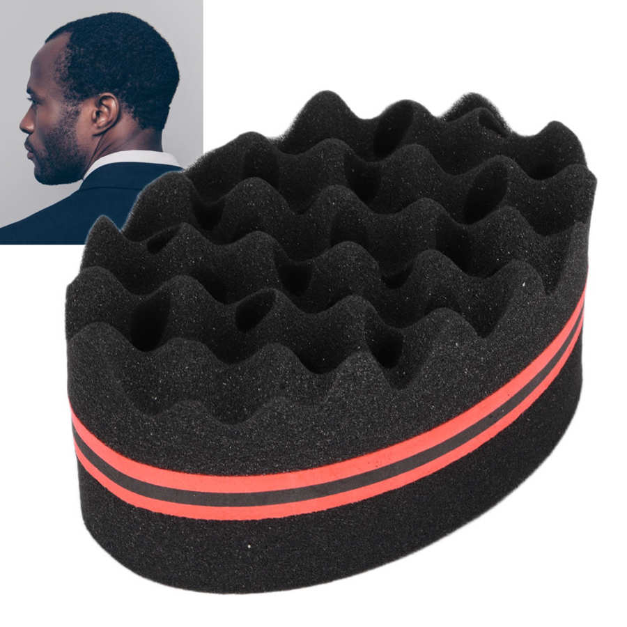 Afro Coil Comb Hair Sponge Soft Twist Hair Sponge Oval Double Sides Magic Twist Hair Brush Sponge for Men Women Hair Style Tool