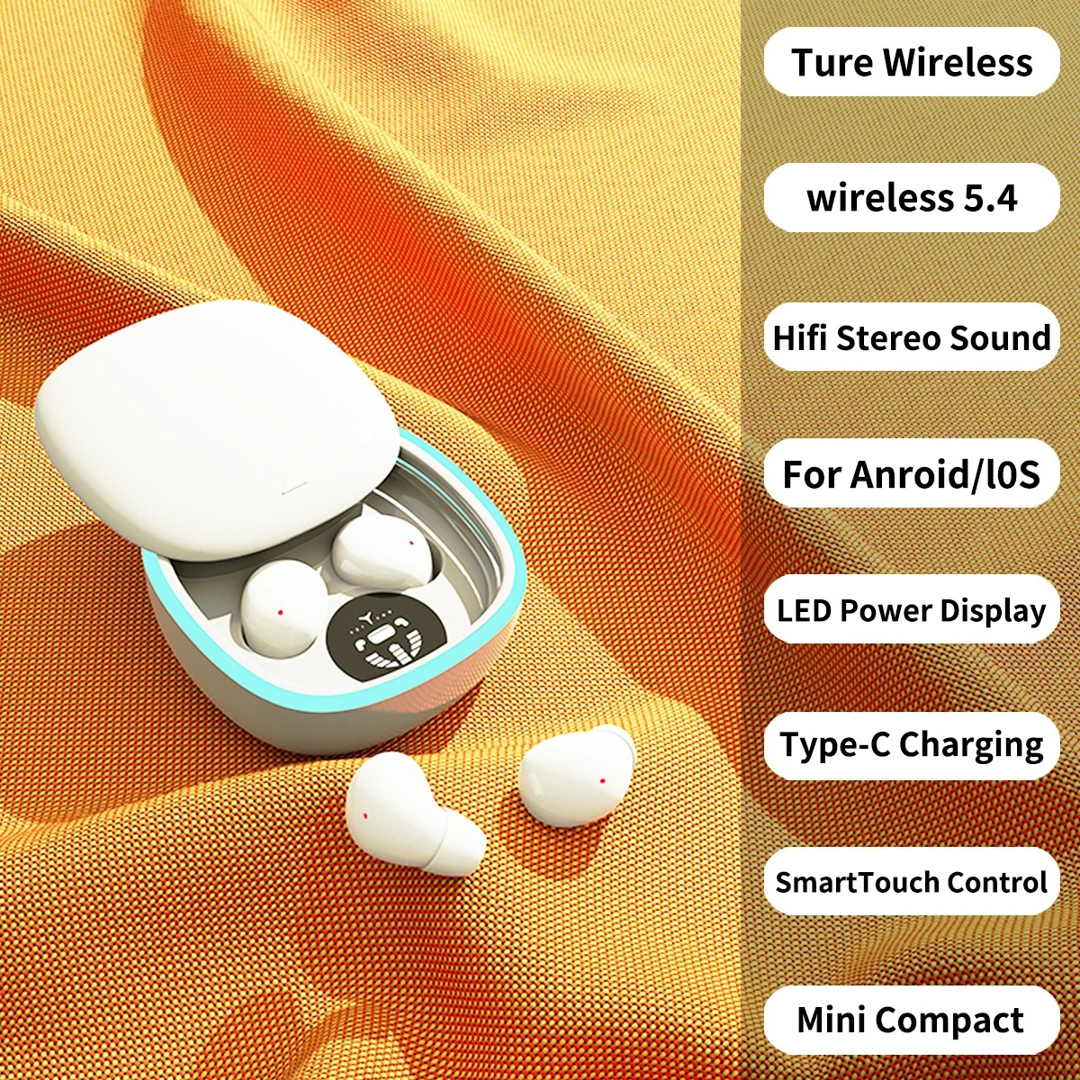 Neue Mini13-N Ultra Kleine Mini Unsichtbare Drahtlose Bluetooth Kopfhörer in Ohr Schlaf Ohrhörer Lärm die Ermäßigung Spiel Anruf Kopfhörer: Blau