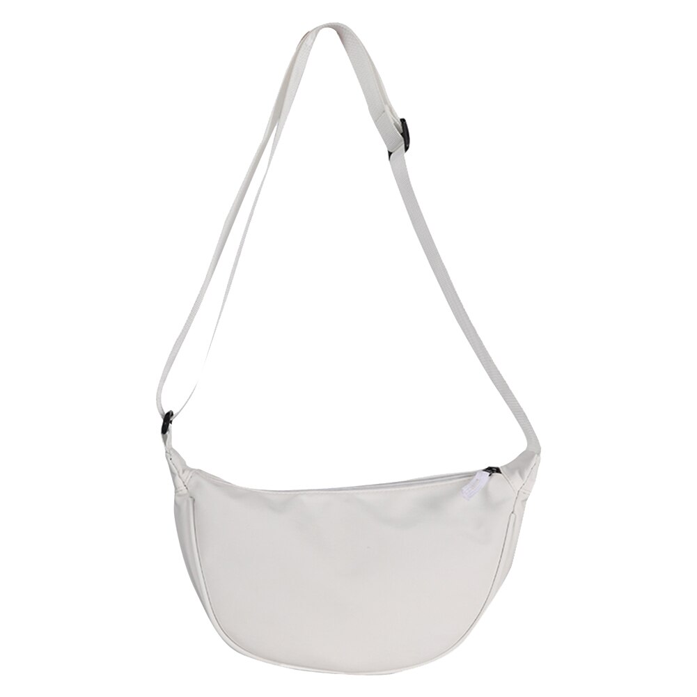Casual rua peito saco feminino cor sólida fanny cinto bolsa corrente feminino menina diário viagem crossbody pacote de ombro para senhoras: WHITE