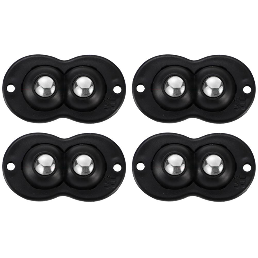 Ruedas para muebles de acero inoxidable, ruedas universales autoadhesivas, rodamiento de carga giratorio de 360 grados para acceso a muebles del hogar, 4/20 piezas