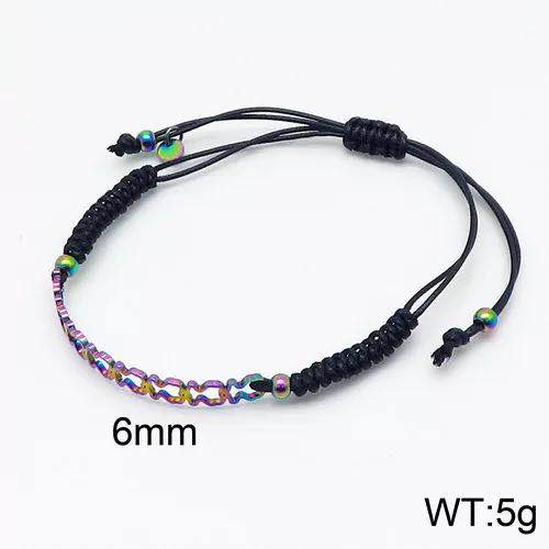 Mash Bear Bracelet Jewelry for Women Girls Stainless Steel Bear Accessories Leather Braided Bracelet: colorful