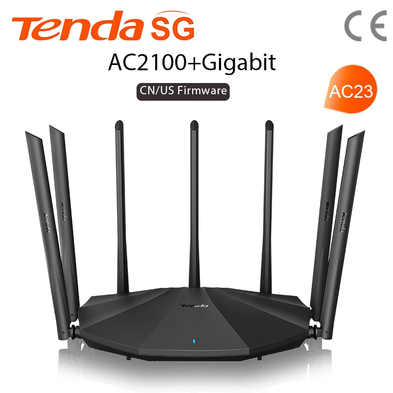 Tenda AC23 Gigabit Dual-Band AC2100 Draadloze Router Wifi Repeater Met 7 * 6dBi High Gain Antennes Bredere Dekking, easy Setup