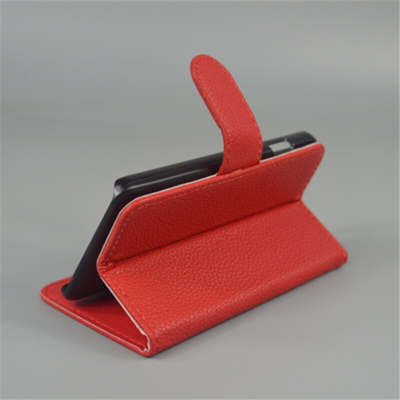 For LG K8 Lte K350 K350E K350N 5.0" K 8 4G Lichi Texture Leather Case Pouch Flip case with 2 Card Holder and pouch slot: red 1