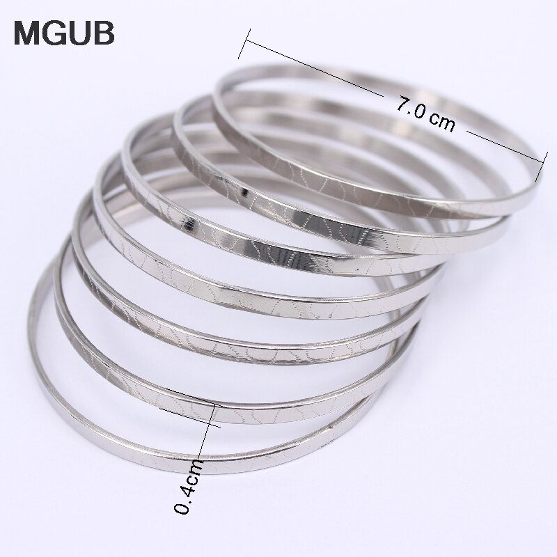 Alta qualidade 7 peças/set 2 combinações de estilo 3 cores 316l pulseira de aço inoxidável não se desvanece masculino lh585