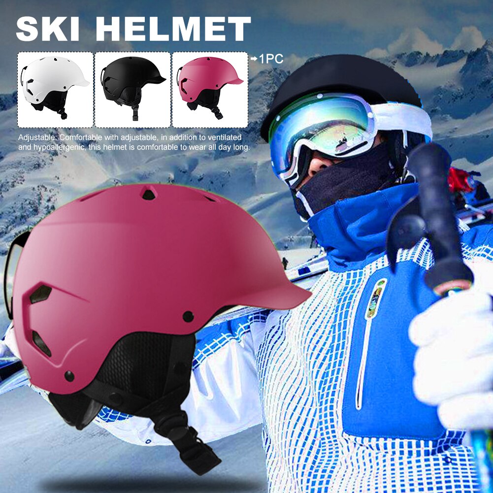 Casco de esquí para deportes al aire libre Unisex, ultraligero, ajustable, para invierno, Snowboard, antiimpacto, moldeado integralmente