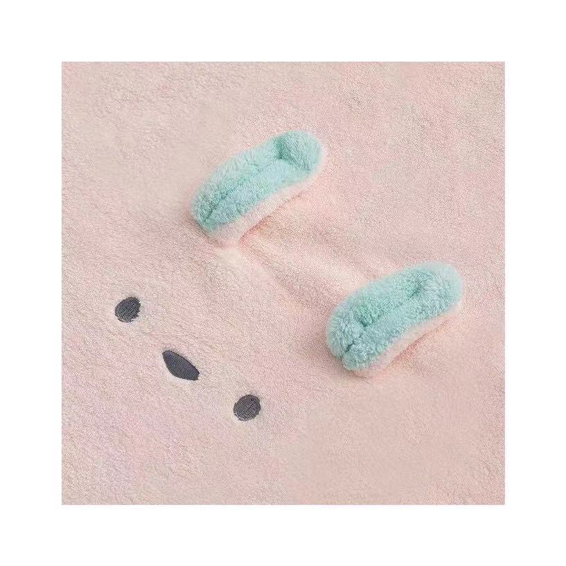 Girl's Super Absorption Turban Hair Drying Towel Quick-Dry Cartoon Koala Microfiber Hair Towel Pink
