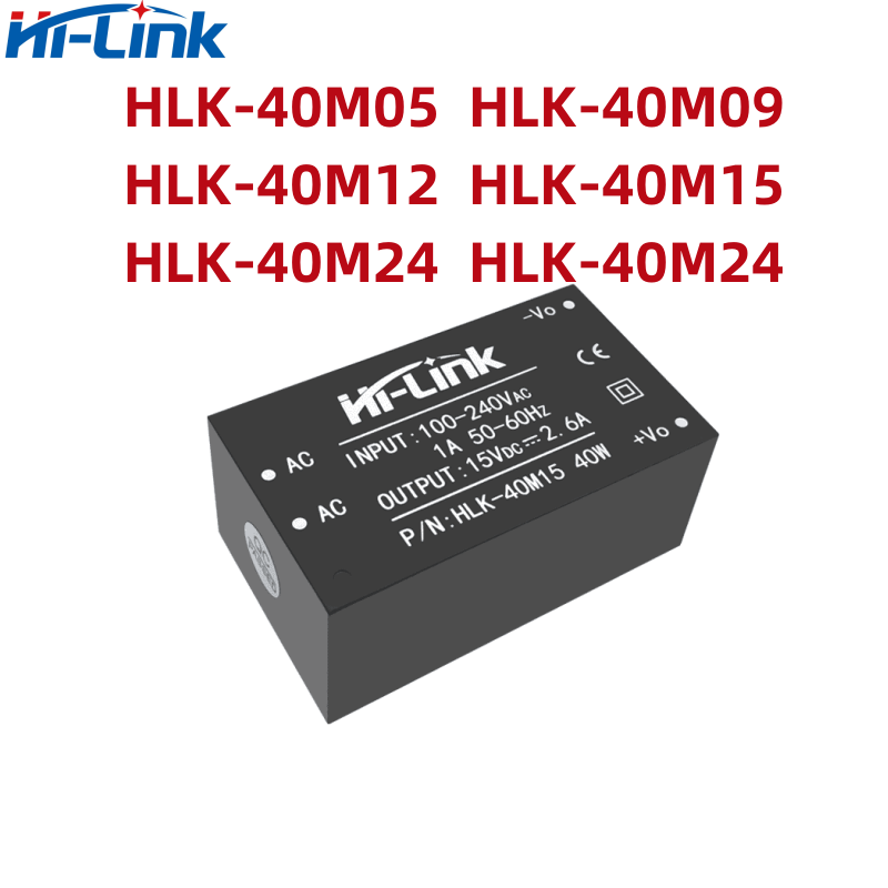 40W ACDC Intelligent Hi-Link AC/DC HLK-40M12 220V To 12V 40W 3.3A Output Mini Size Adjustable Power Supply Converter CE/RoHS