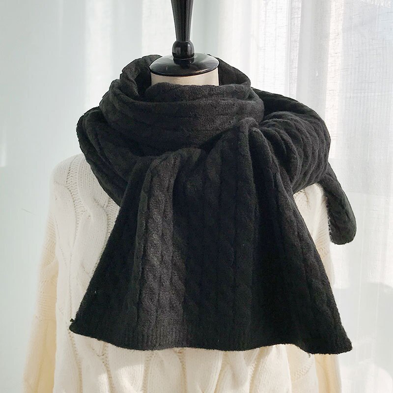 Herfst winter dikke warme effen kleur sjaal heren sjaal dames foulard femme bufanda mujer sjaals voor dames sjaal vrouwen winter: 6