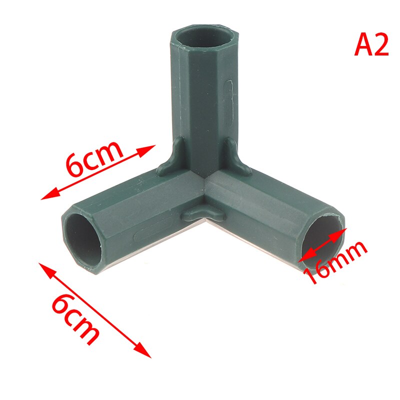 5 Soorten 16Mm Fitting Stabiele Ondersteuning Zware Kas Frame Building Connector Haakse 3 4 5-Way connector Tuin Tool: A2