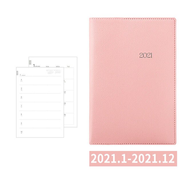 Agenda Dagelijks Wekelijks Maandelijkse Planner Notebook En Tijdschriften Draagbare A5 48K A6 Dagboek 365 Dagen Schema Notepad Briefpapier: Pink / A5