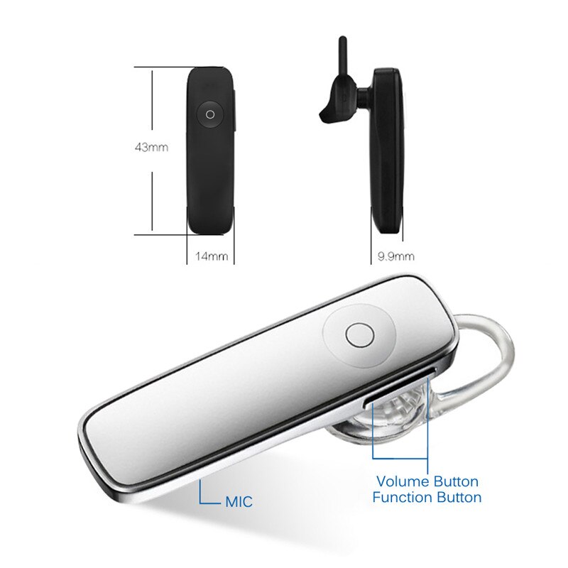 Novo fone de ouvido hd estéreo sem fio, fone de ouvido bluetooth para iphone xiaomi sport com microfone handsfree