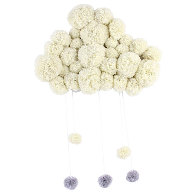 Ins Stijl Babykamer Decoratie Voor Pasgeboren Korte Koraal Fluwelen Hairball Room Decor In De Wieg Fotografie Props Accessoires: Beige