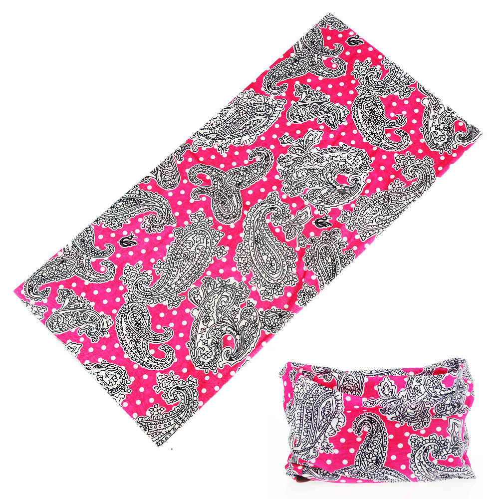 Paisley Magic Seamless Bandanas Women Men Sports Headband Outdoor Head Scarf For Female Male Buffs Face Shield: Beige