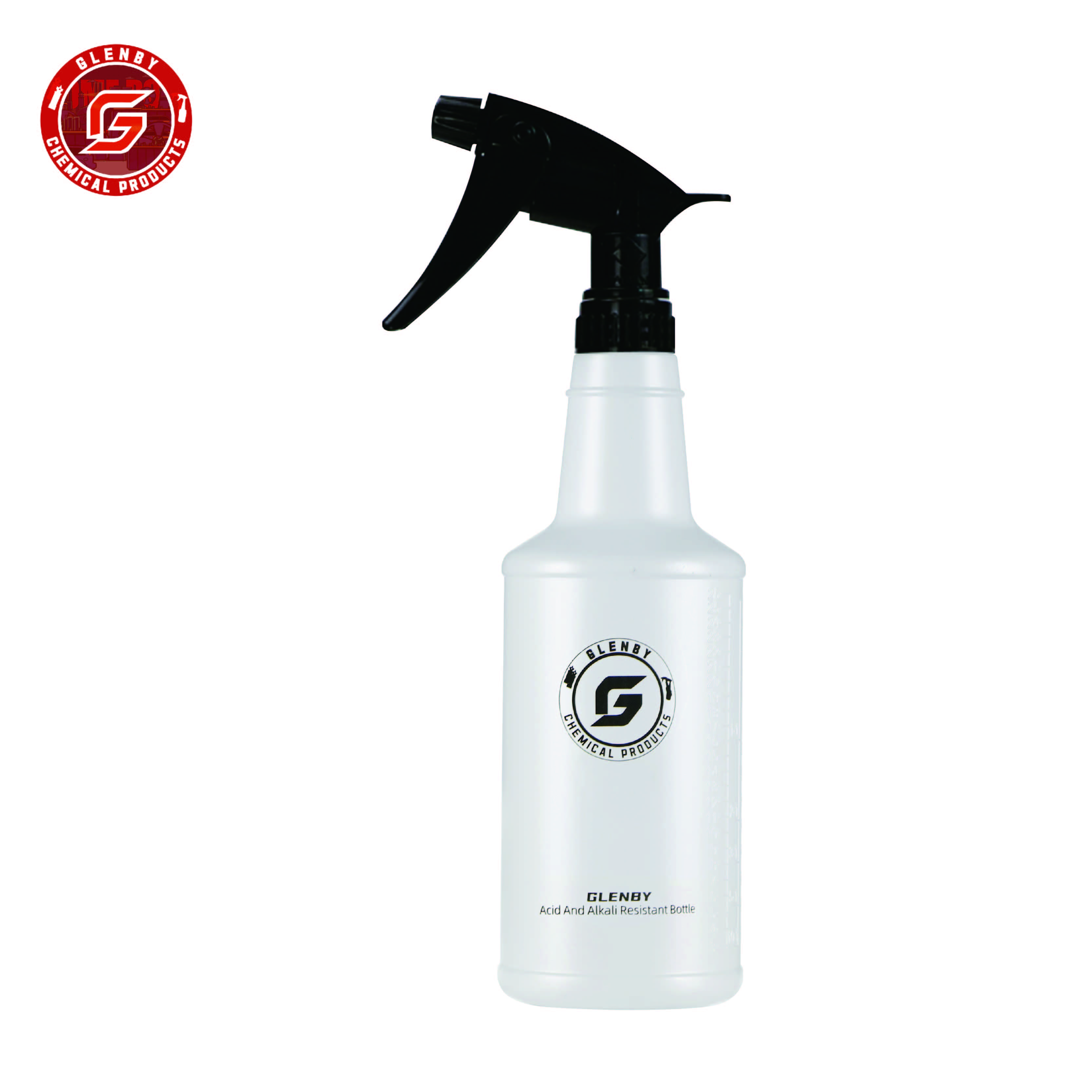 Bouteille de pulvérisation cylindrique de brouillard d'eau ultra-fine pour voiture, pulvérisateur de degré chimique HDPE, arrosoir de lavage automatique, vaporisateur rapide: BLANC