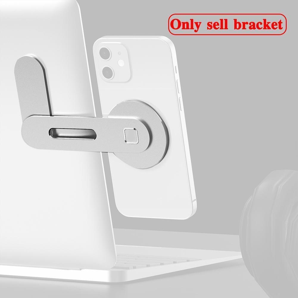 Laptop Cell Phone Mount For Iphone12 Series, Collapsible Metal Paste Base Office Monitor Magnetic Holder Adapt To Series L4s5