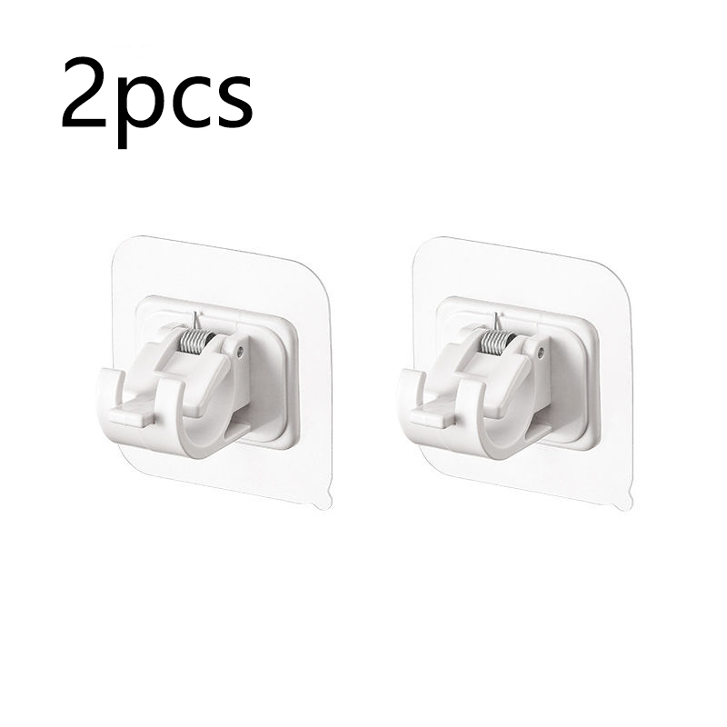 Ganchos autoadhesivos sin perforaciones, gancho de Clip para barra de cortina de ducha, soporte colgante, Clip fijo para el hogar, soporte de gancho colgante