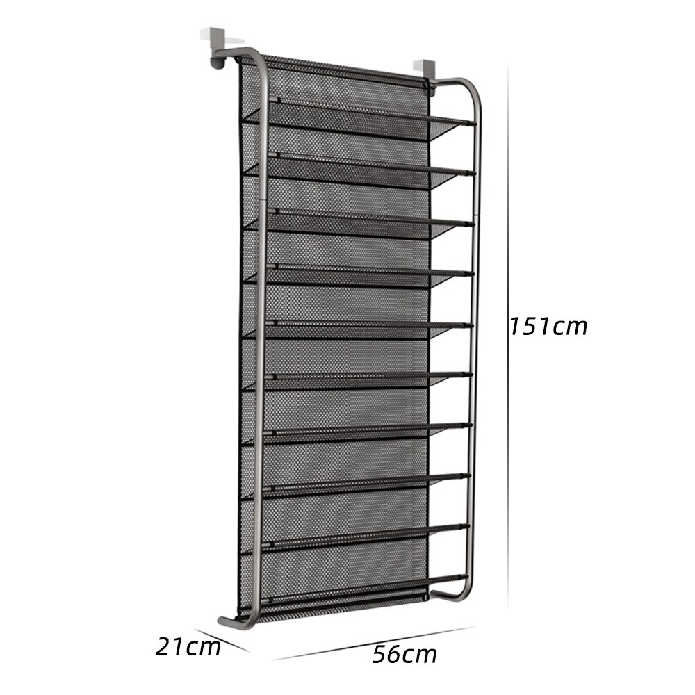 36 Pair Over Door Hanging Shoe Rack 10 Tier Shoes Organizer Wall Mounted Shoe Hanging Shelf For Home Dormitory Shoes