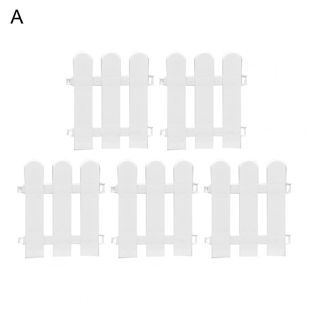 Excellent Picket Fences Multipurpose Plastic Indoor Outdoor Picket Fence Ornament Fence Ornaments Miniature Fences 5Pcs:  A