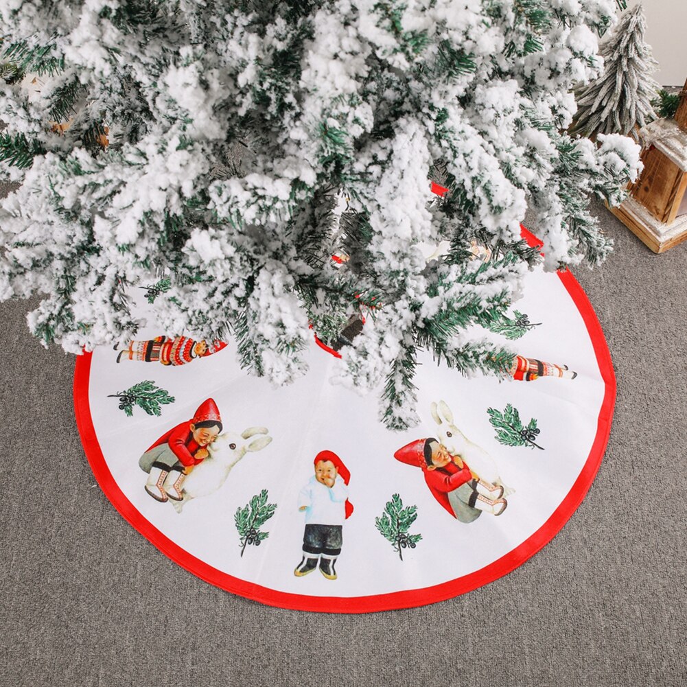Print Kerstboom Rokken Kerst Feestartikelen Circulaire Xmas Boom Rok Boom Schort Voor Thuis Gelukkig Nieuwjaar