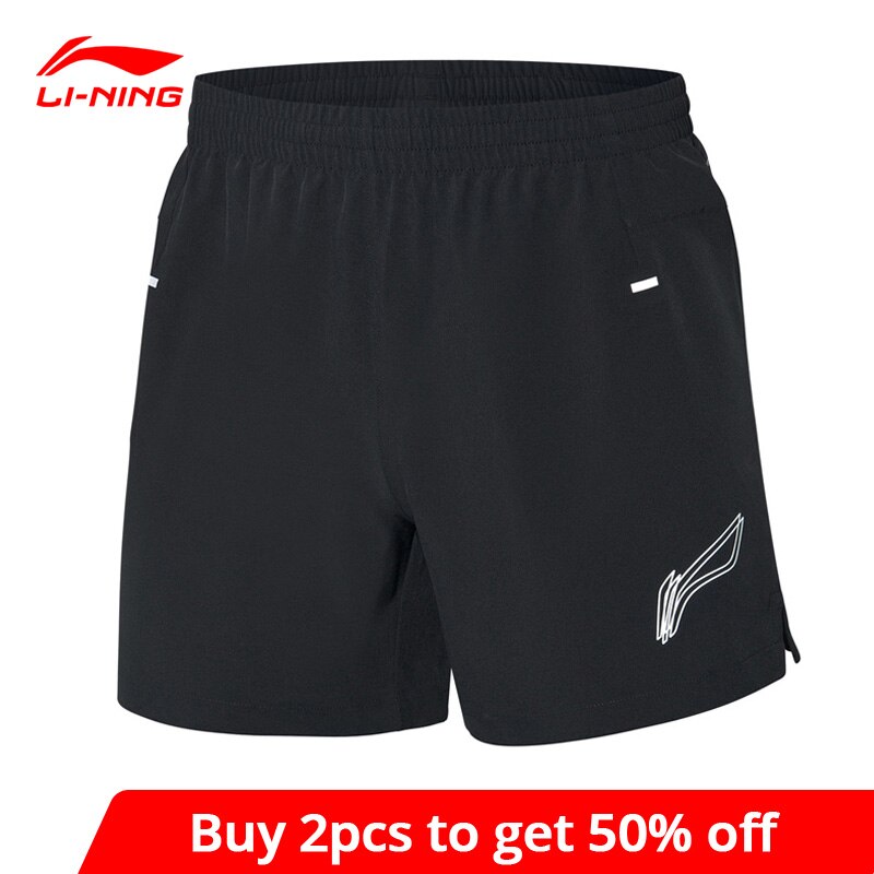 Li-Ning Vrouwen Atletiekbaan Shorts Losse Op Proof Smart Waterafstotend 100% Nylon Voering Li Ning Sport Bodems AKSQ022