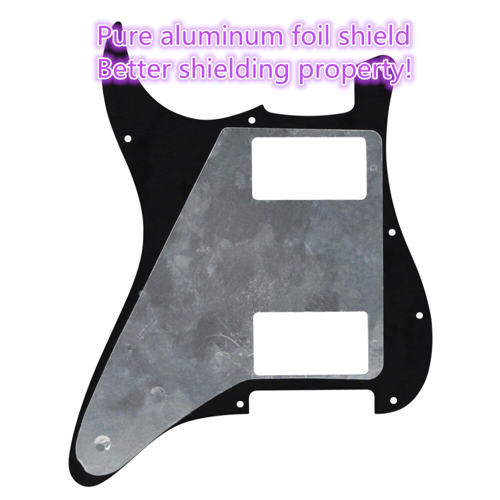 FLEOR Set of 11 Hole HH Electric Guitar Pickguard Scratch Plate & Back Plate & Screws for USA Strat Style Guitar Parts