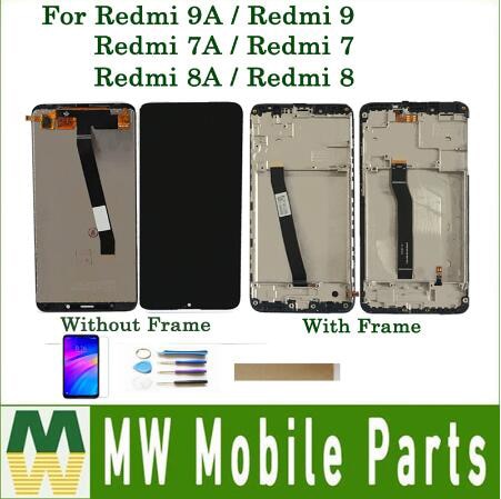 Original sem/com moldura para xiaomi redmi 7 redmi 7a redmi 9 redmi 9a redmi 8 redmi 8a display lcd de tela toque + kit