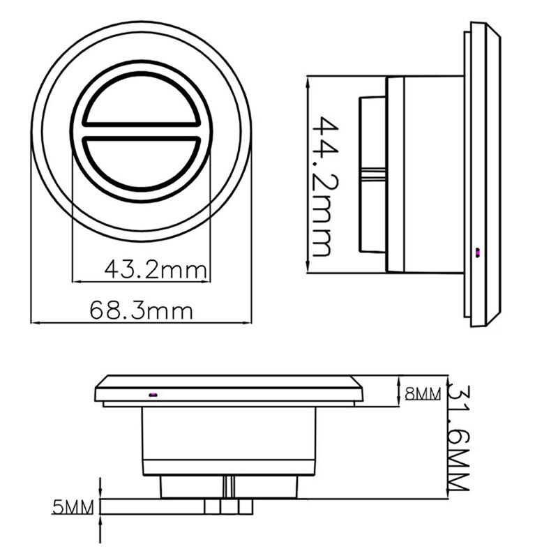 Electric Recliner Switch 2 Button 5 Pins Round Hand Switch For Home Appliance Adjustable Bed Lift Chairs Recliners