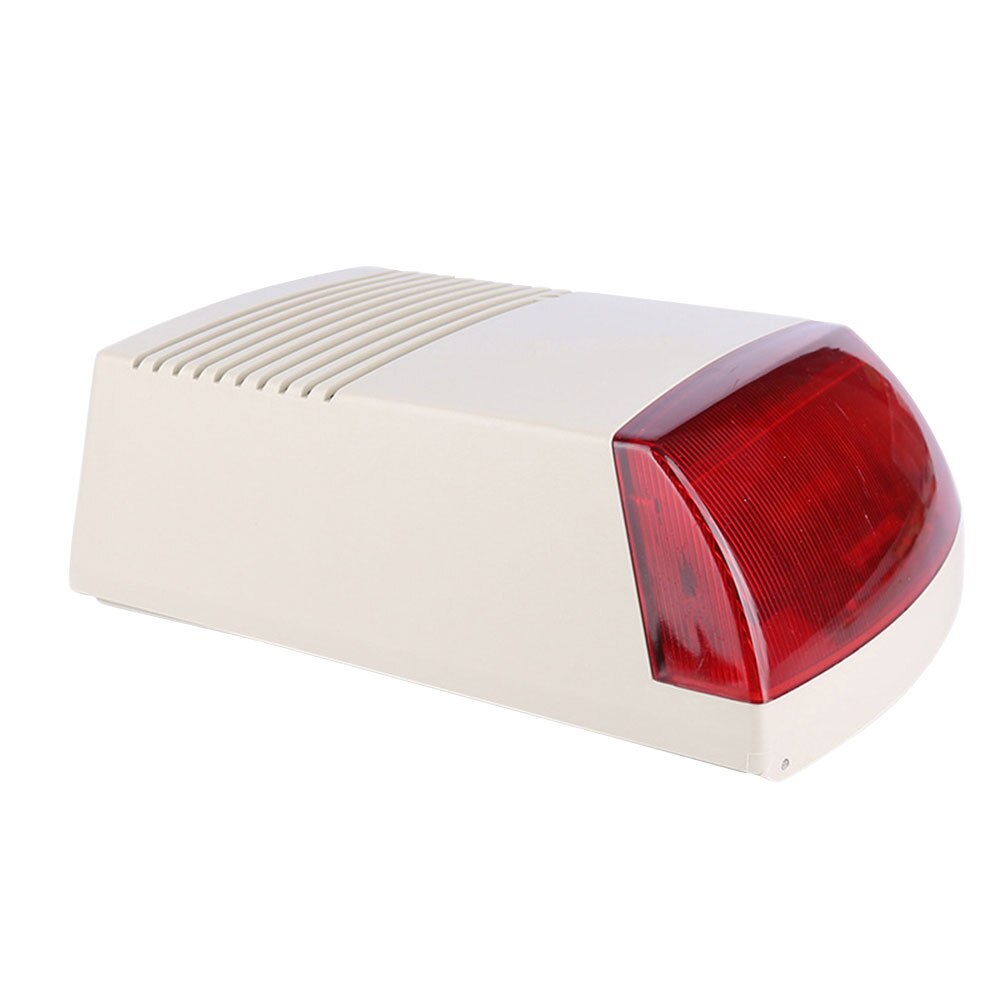 Flash Security Compact Sound Light High Power Anti Theft Wired Strobe Alarm Siren Home Smoke Speaker Outdoor Indoor