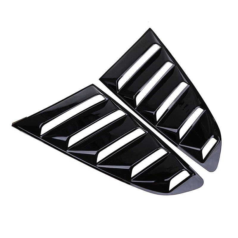 Bagkvarter vindue lameller øger spoiler bil tunning panel side luftventilationsdæksel til ford mustang fastback bildel: Blank sort