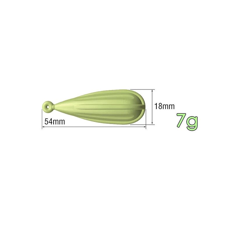 Bouchon de pratique de pêche, en caoutchouc, adapté aux enfants, 6 tailles: LUMINOUS YELLOW7G