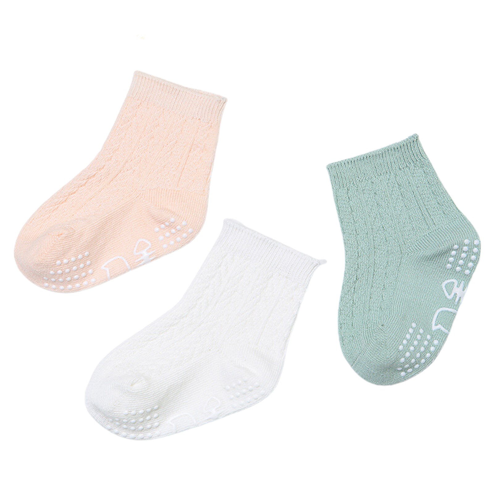 3 Paren/partij Pasgeboren Baby Katoenen Sokken Anti-Slip Medium Buis Sokken Peuter Meisjes Jongens Kous Herfst Winter Katoen Accessoire: d / 1-3 Years