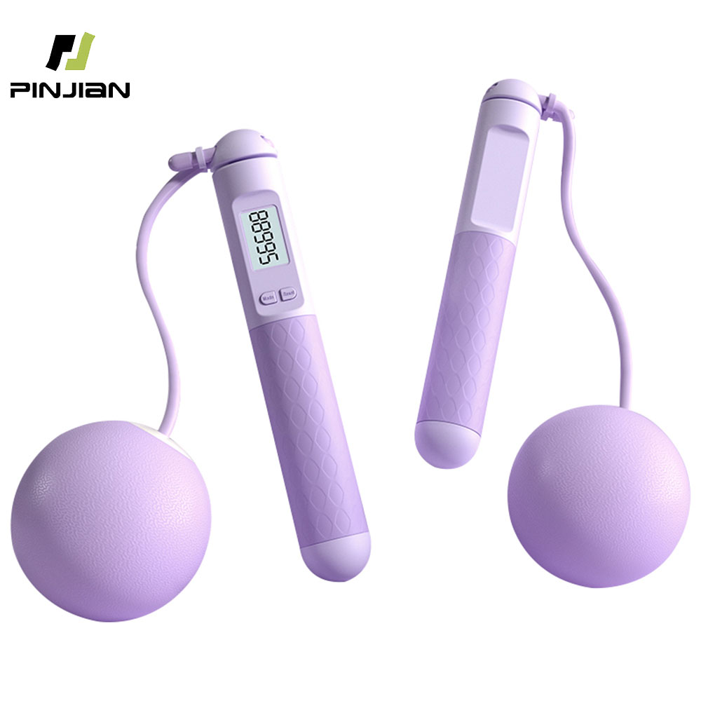 Counting corde à sauter balle poignée antidérapante corde à sauter pondérée sans fil pour usage domestique perte de poids Portable pour intérieur extérieur