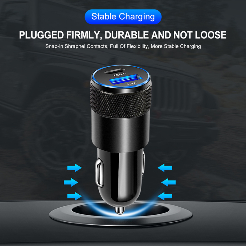 68W USB + PD caricabatteria da auto adattatore per ricarica rapida per iPhone 13 12 11 Pro Max Xiaomi Huawei Samsung S22 caricabatterie per iPhone Android