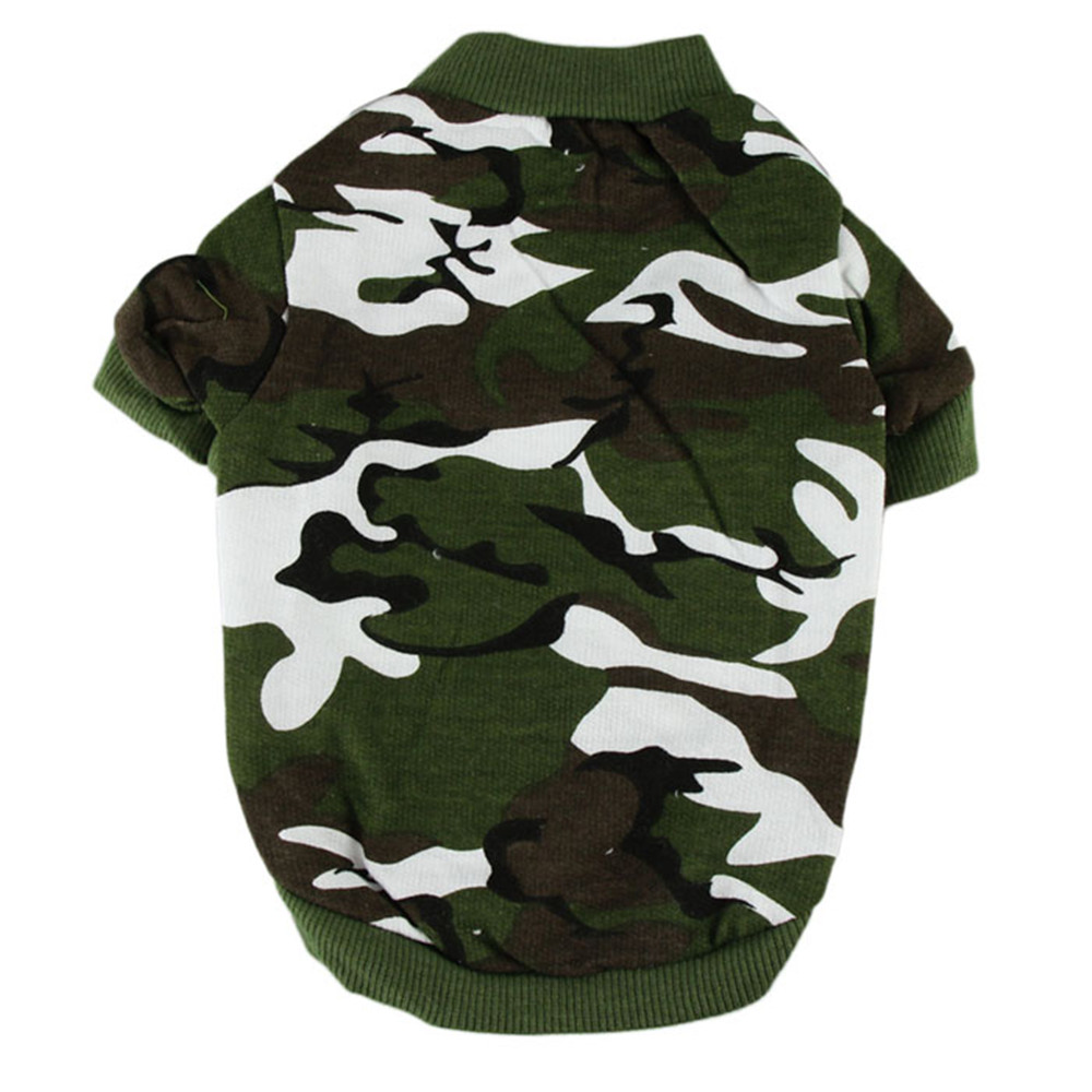 Ropa de camuflaje para mascotas, perros y gatos, sudadera con capucha, abrigo de camuflaje para cachorros, camiseta, tallas xs/s/m/l  #01