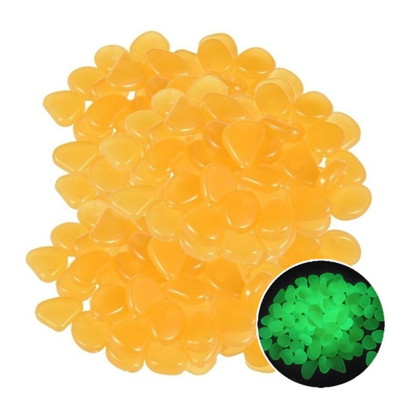 Artificial Luminous Stone Fish Tank Landscape Luminous Stone Garden Potted Landscape Pebbles Outdoor Decoration 2: F
