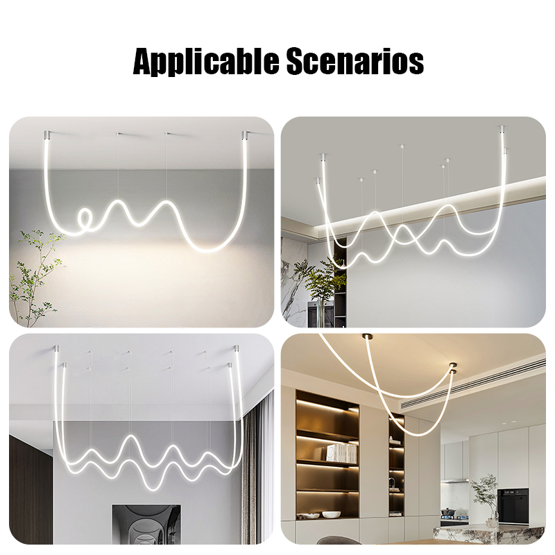 360-Grad-Lumineszenz, rundes Silikagel, flexibles Licht, IP67, wasserdicht, LED-Neonseil, Röhre, weiche Lampe, DIY-Kronleuchter-Zubehör