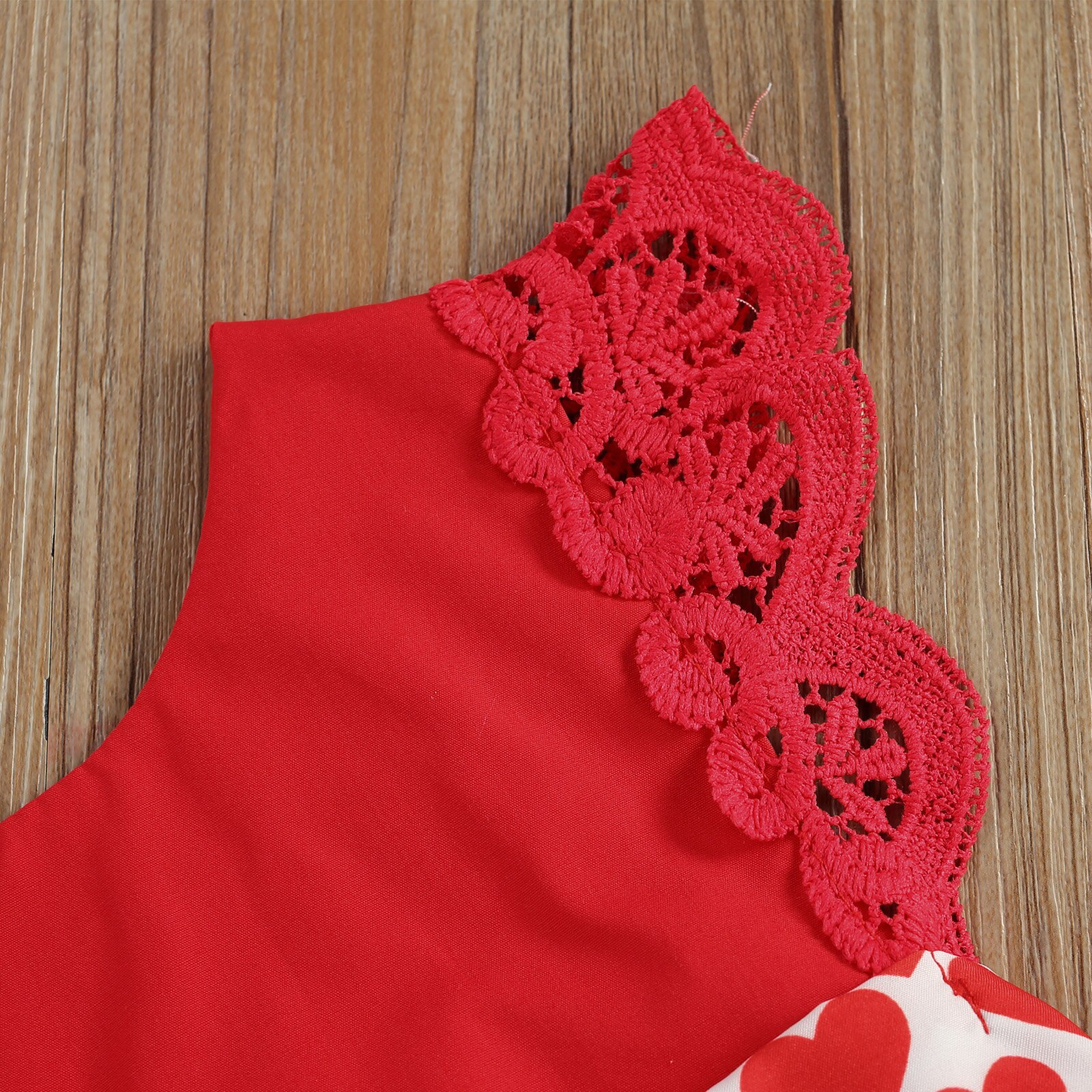 Dia dos namorados bonito do bebê meninas meninos bodysuits bandana amor coração impressão babados laço manga vestido macacões 0-24m