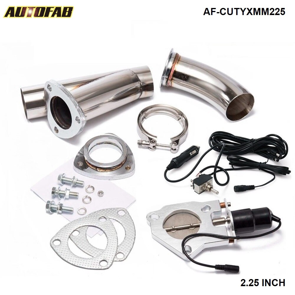 2.25 Inch Elektrische Uitlaat Dumps Knipsel Rvs Uitsparingen 2.25 Inch Inch + Piping + Schakelaar Voor Honda Crv AF-CUTYXMM225
