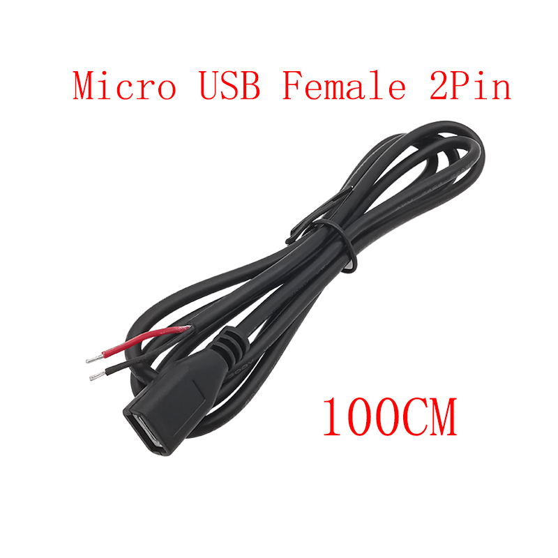 Micro USB Male Female Socket Power Supply Cable 2 / 4 Pin Wire Micro USB Plugs Jacks DIY Charging Data Cord Extension Connector: WHITE / 10-19Pcs